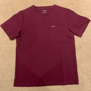 Jaanuu maroon scrub top- medium
